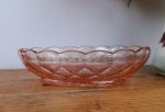 Ancien ravier / coupelle / verre rose / n°0670