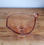 Ancien pichet en verre rose n°0671