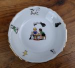 Lot 5 anciennes coupelles en porcelaine / enfants / n°0673