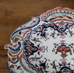 Ancien plat compotier en faience de Rouen n°0686