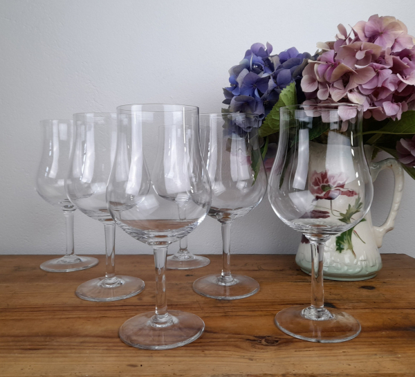 Lot de 6 grands verres en cristal n°0656