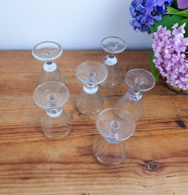 Lot de 6 verres vintage a apéritif n°0721