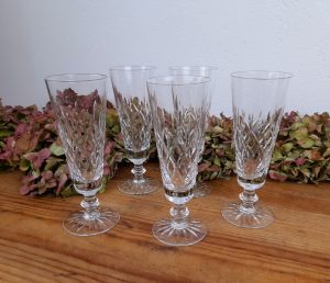 Lot de 5 flûtes a champagne en cristal de Lorraine n°0916