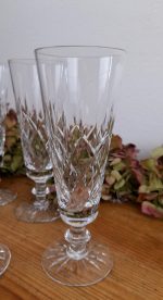 Lot de 5 flûtes a champagne en cristal de Lorraine n°0916