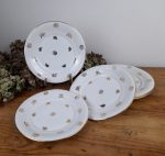 Lot de 6 assiettes plates vintages en porcelaine n°0932