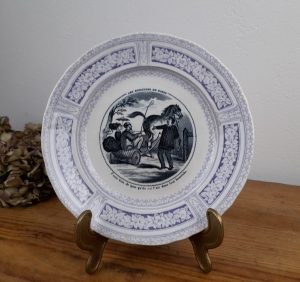 Ancienne assiette parlante Bordeaux Vieillard n°1332