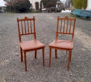 Ancienne paire de chaises 1900 n°1402