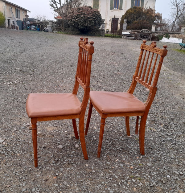 Ancienne paire de chaises 1900 n°1402