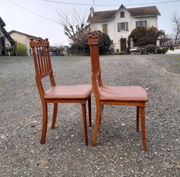 Ancienne paire de chaises 1900 n°1402