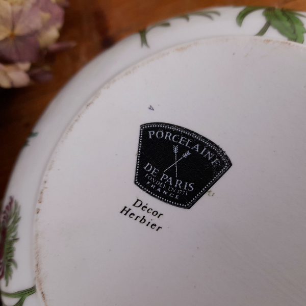 Légumier vintage Porcelaine de Paris Herbier n°1573