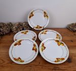 Lot 5 assiettes plates vintages n°1615