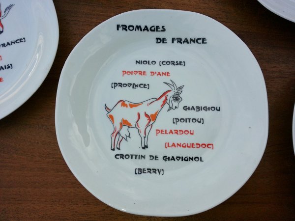 Lot de 6 assiettes a fromage n°122