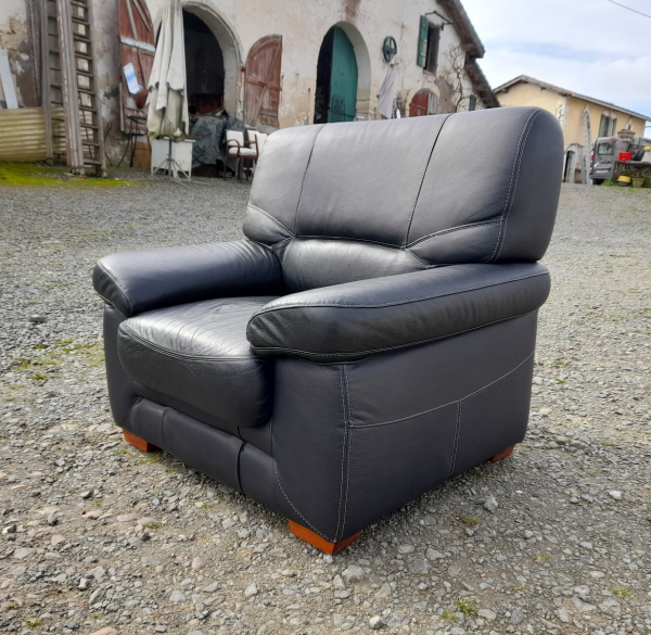 Fauteuil en cuir n°1844