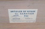 Ancienne malle de voyage Sabatier Pau n°2654