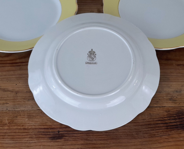 Lot 6 assiettes plates vintages Lunéville Jonquille n°5198