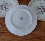 Lot de 6 assiettes a dessert vintages en porcelaine ( Paon ) n°5204