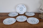 Lot 6 assiettes a dessert vintages Arcopal Myosotis n°5253