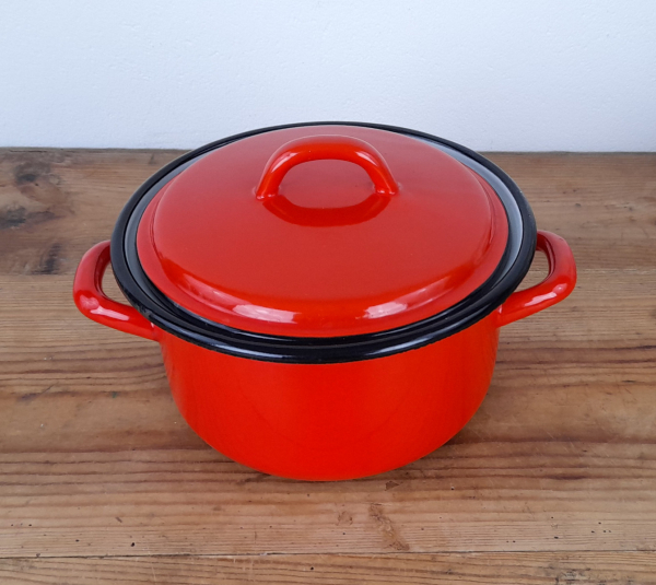 Cocotte vintage en tôle émaillée n°5337