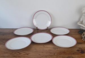 Lot 6 anciennes assiettes a dessert Limoges n°6621