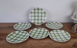 Lot de 6 assiettes a dessert vintages MDL Nappe n°5556