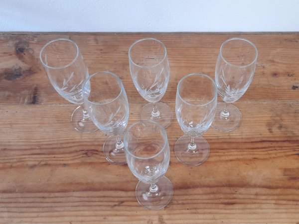 Lot de 6 flutes a champagne n°5596