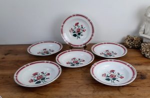 lot de 6 assiettes a soupe vintages n°5764