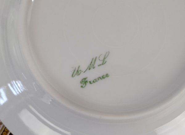 Ancien service a gâteaux en porcelaine de Limoges n°5729