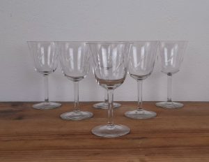 Lot de 6 verres a pieds vintages n°5728