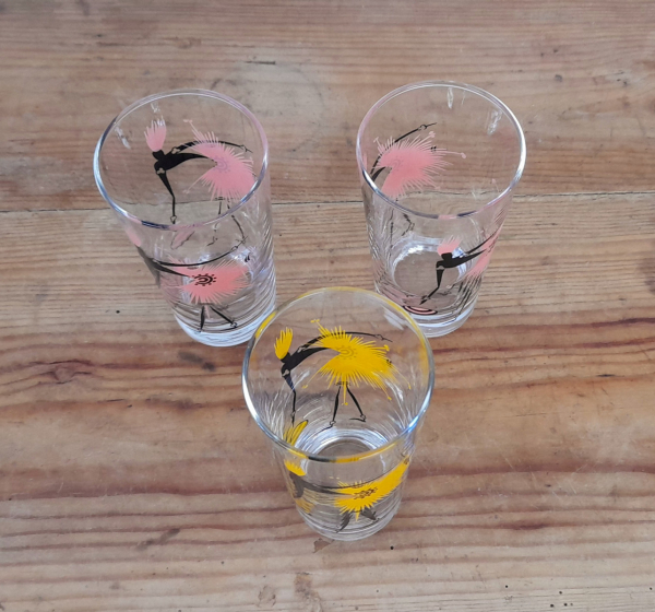 Lot de 3 verres vintages n°5574