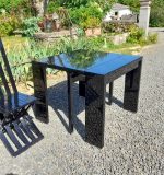 Table console + 4 chaises pliables n°5063