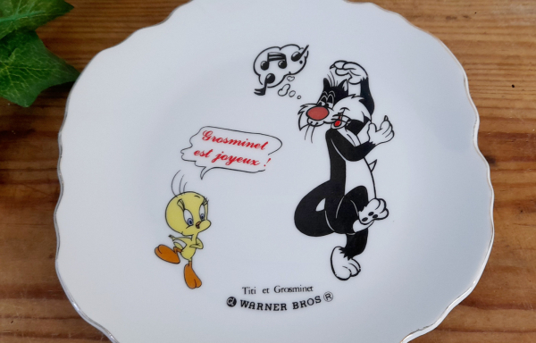 Assiette vintage Titi et Grosminet Warner Bros n°5945