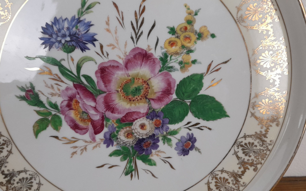 Ancien plat a tarte + pelle porcelaine de Limoges n°6019