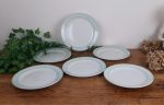 Lot 6 assiettes plates vintages HBCM Montereau n°6076