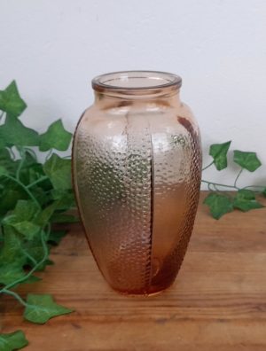 Vase vintage verre rose n°6150