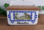 Boite a allumettes vintage en faience n°6198