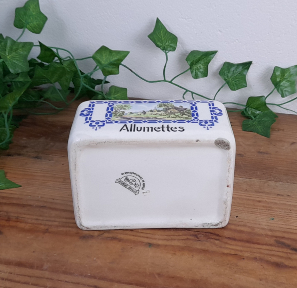 Boite a allumettes vintage en faience n°6198