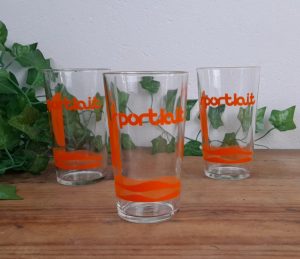 Lot de 3 verres vintages Sportlait n°5745