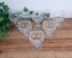 Lot de 6 verres a pied / Grappe de raisin / n°0611