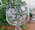 Lot de 6 verres a pied / Grappe de raisin / n°0611