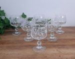 Lot de 6 verres a pied / Grappe de raisin / n°0612