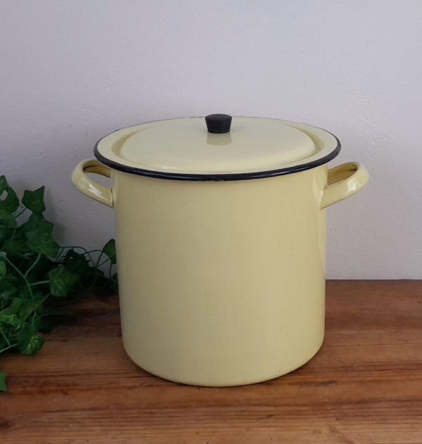 Cocotte / Faitout vintage en tôle émaillée n°1088