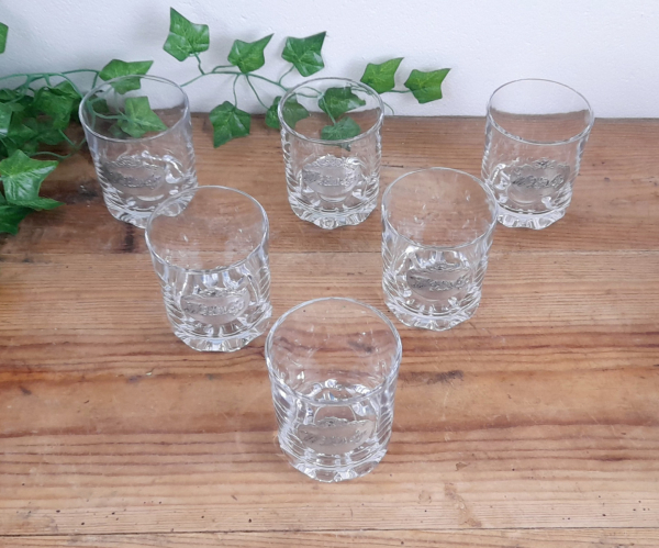 Lot de 6 verres a Whisky vintages n°4051