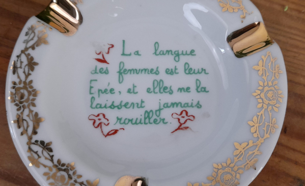 Cendrier vintage / Proverbe / n°6196