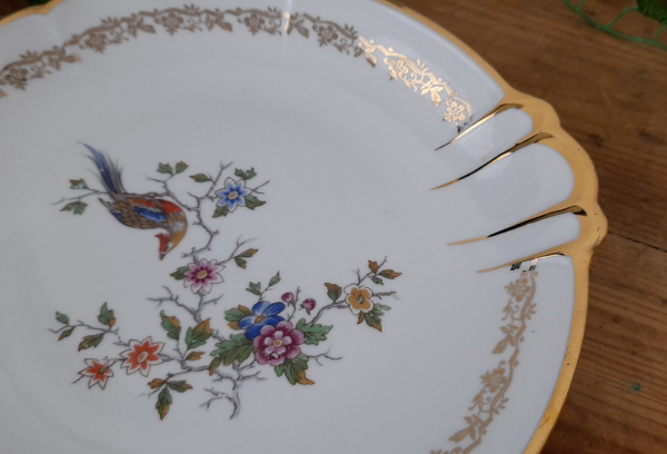 Plat a gateaux vintage en porcelaine n°4439