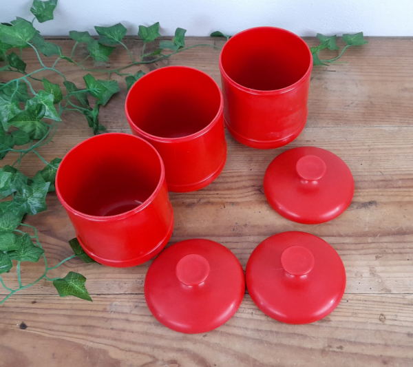 Lot de 3 pots couverts vintages n°4440