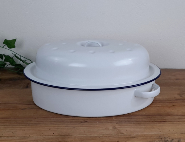 Cocotte vintage en tôle émaillée n°4612