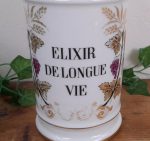 Ancien pot a pharmacie " Elixir de longue vie " n°4551