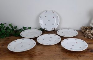 Lot de 6 assiettes plates en porcelaine n°4535