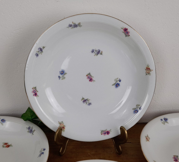 Lot de 6 assiettes creuses en porcelaine n°4539