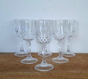 Lot de 6 verres Cristal d'Arques Longchamp n°9394